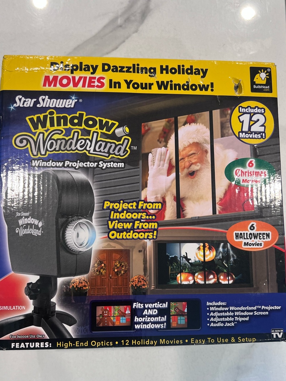HALLOWEEN / CHRISTMAS STAR SHOWER WINDOW WONDERLAND PROJECTOR SYSTEM - OPEN BOX